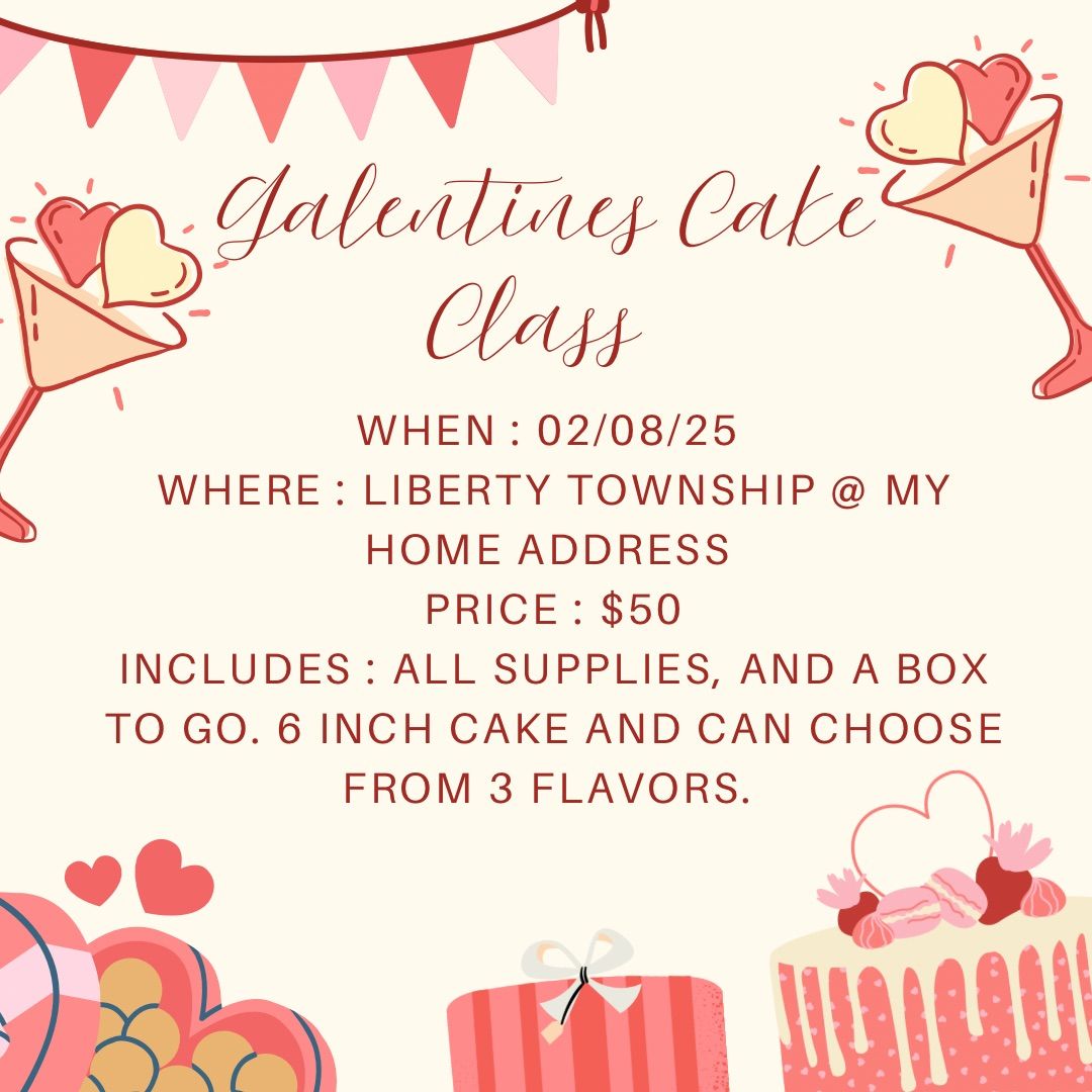 Valentine's Themed Cake Decorating Class