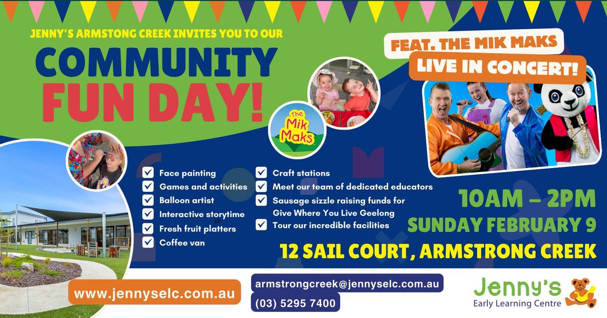 Jenny's Armstrong Creek Community Fun Day!