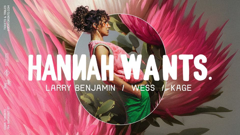 Hannah Wants x CODA | May 26th