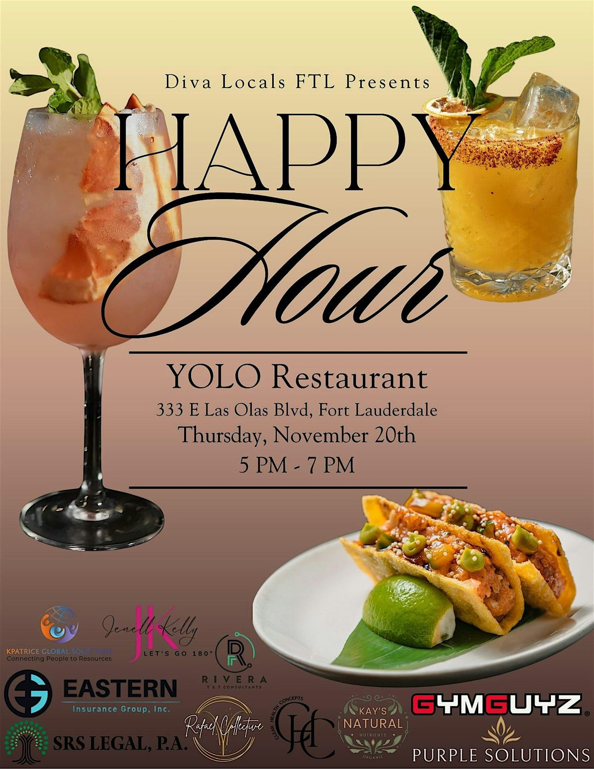 Diva Locals FTL \u2022 November Happy Hour at YOLO