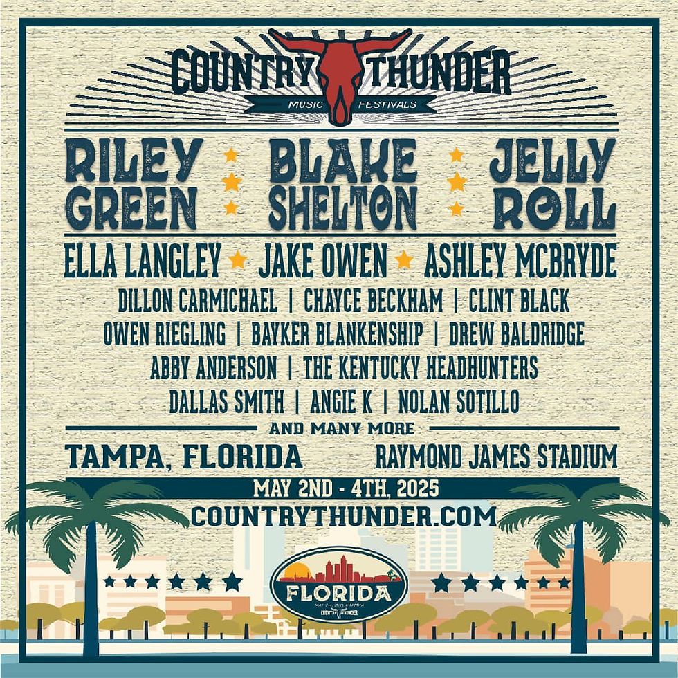 2025 Country Thunder Florida: Blake Shelton  Jake Owen & Chayce Beckham - Saturday