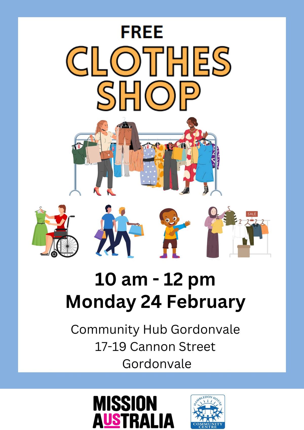 Mini Pop-Up Free Clothes Shop Gordonvale