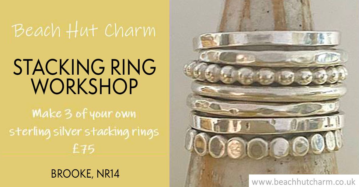Sterling silver stacking ring workshop with Emma from Beach Hut Charm