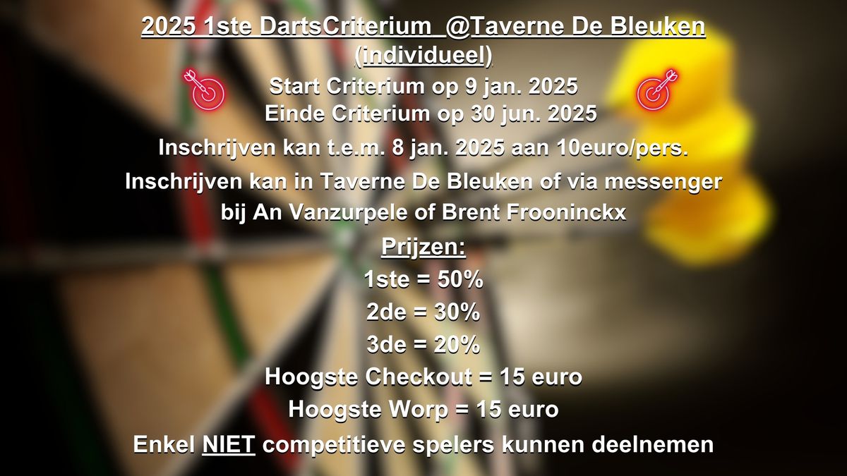 DartsCriterium @De Bleuken