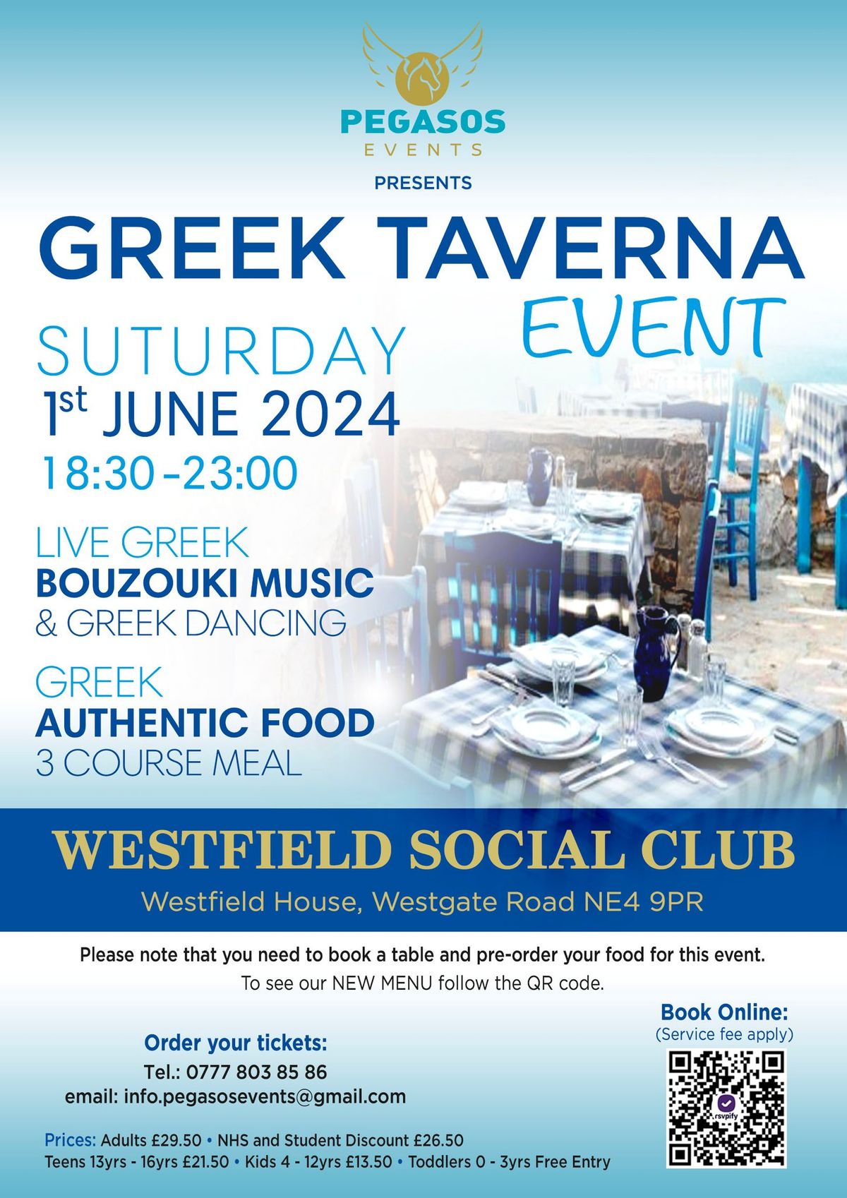 THE GREEK TAVERNA EVENT \/ Newcastle-Upon-Tyne
