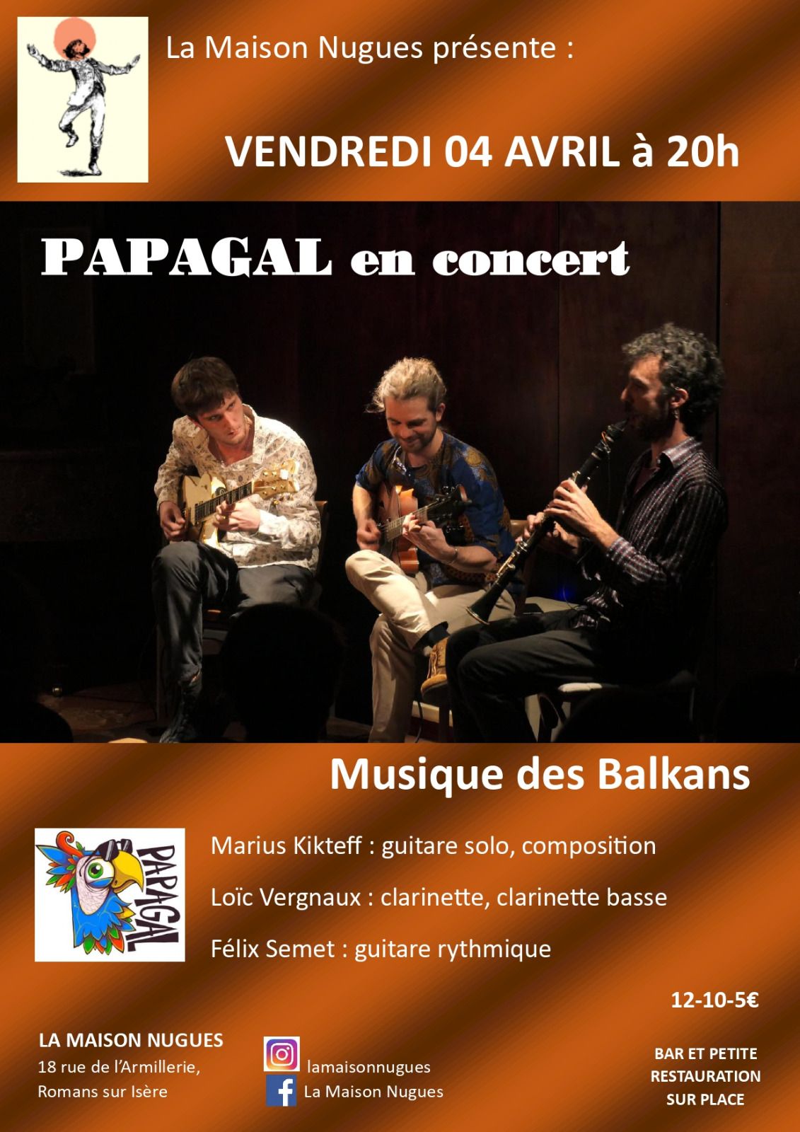 Concert - Papagal - Musique des Balkans