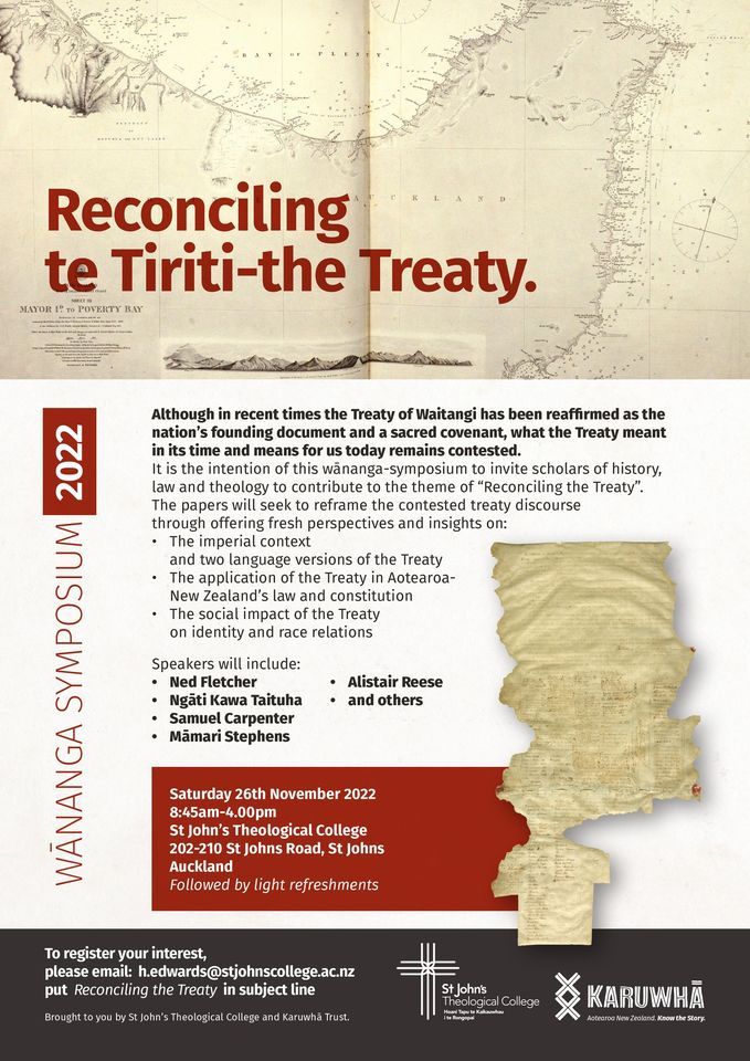 Reconciling te Tiriti-the Treaty
