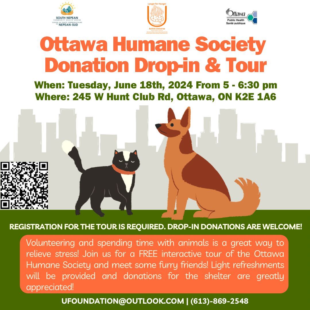Ottawa Humane Society Donation Drop-in & Tour!