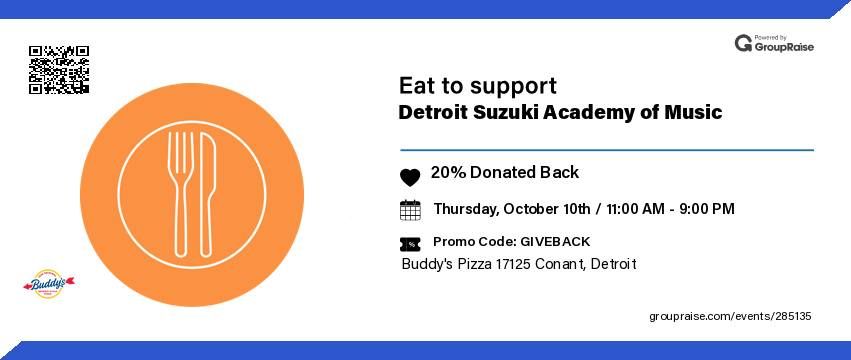 Buddy's Fundraiser for Detroit Suzuki 