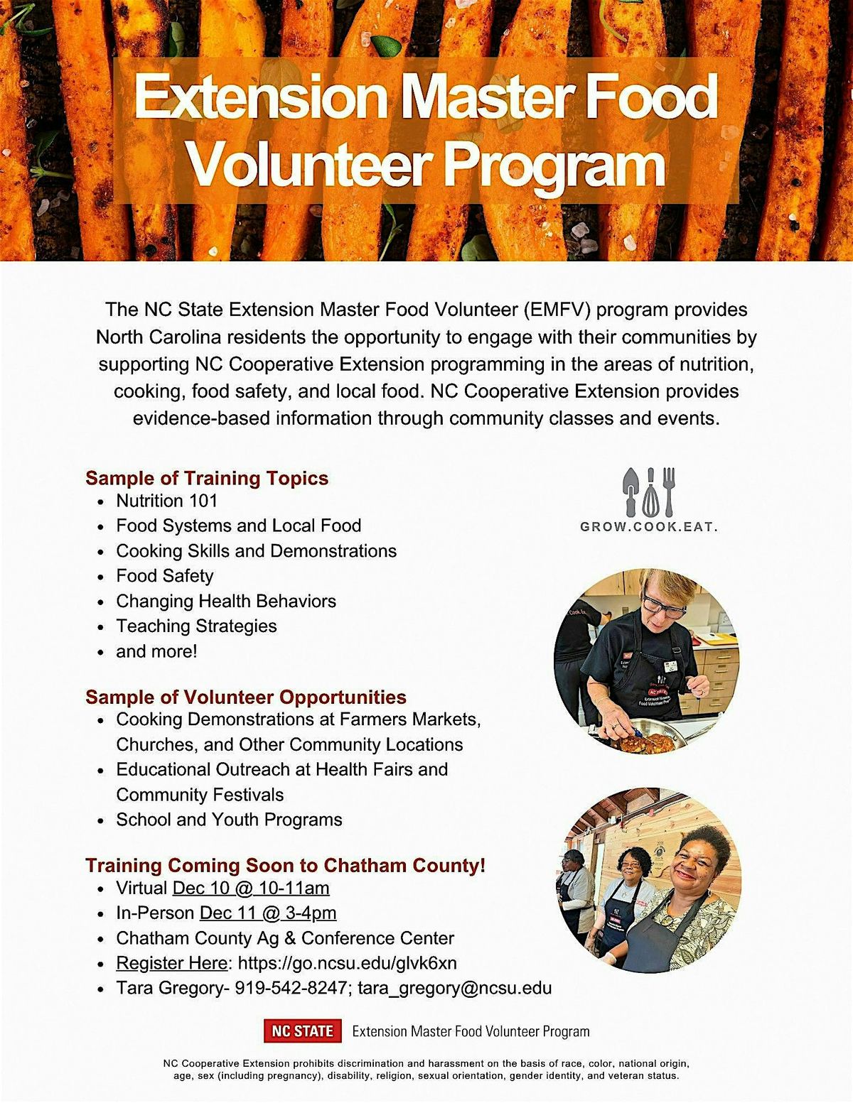 In-person Info Session - Extension Master Food Volunteer Program