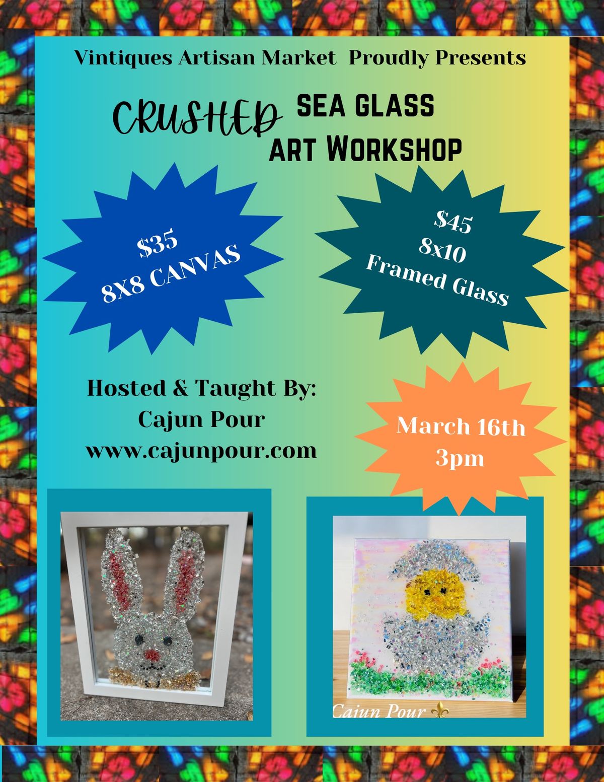 Crushed Sea Glass Art Workshop