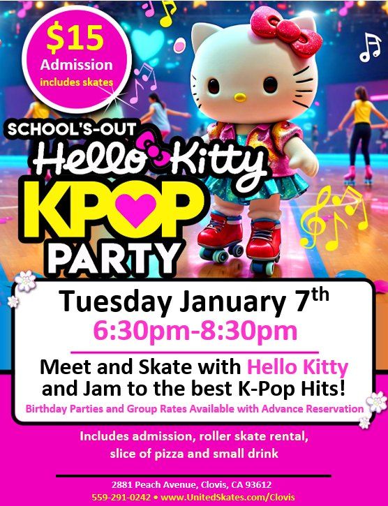 Pizza and Skate with Hello Kitty 