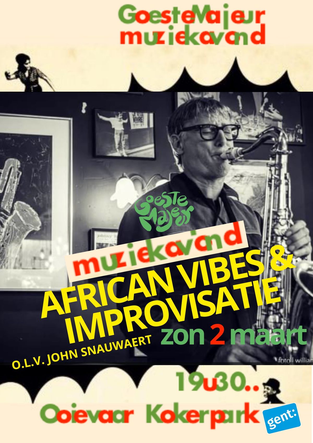 MUZIEKAVOND 'AFRICAN VIBES & IMRPOVISATIE' O.L.V. JOHN SNAUWAERT