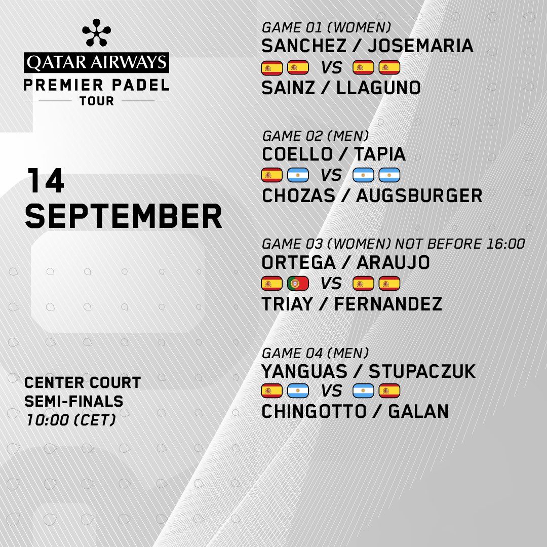 Premier Padel Finals - Semi-Finals Tickets