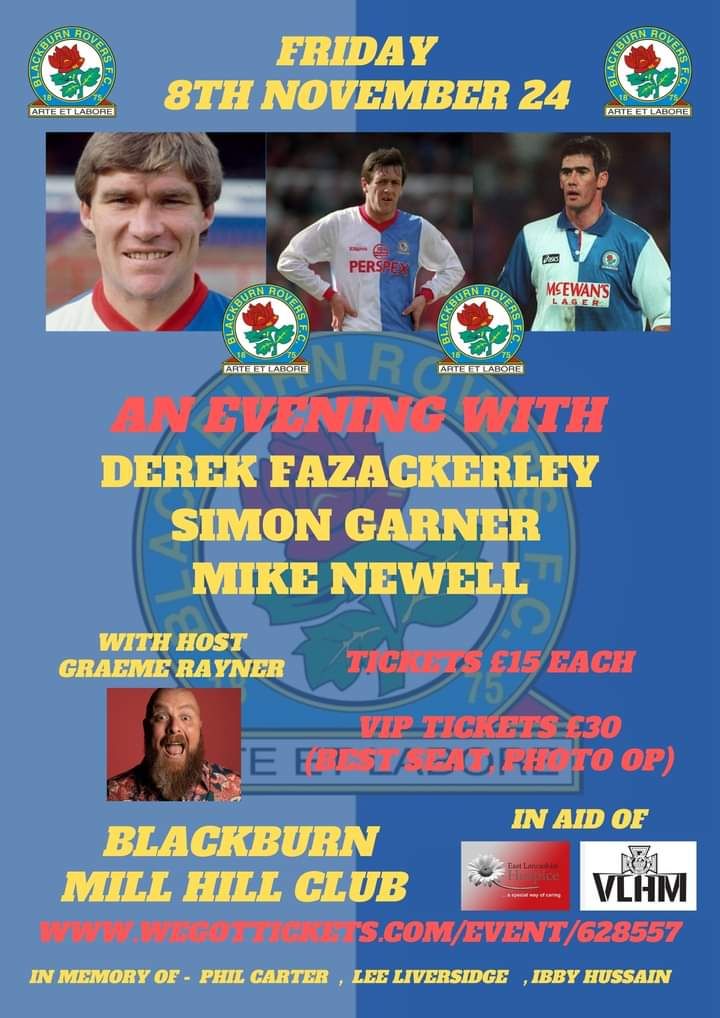 A Charity Evening with ROVERS Legends