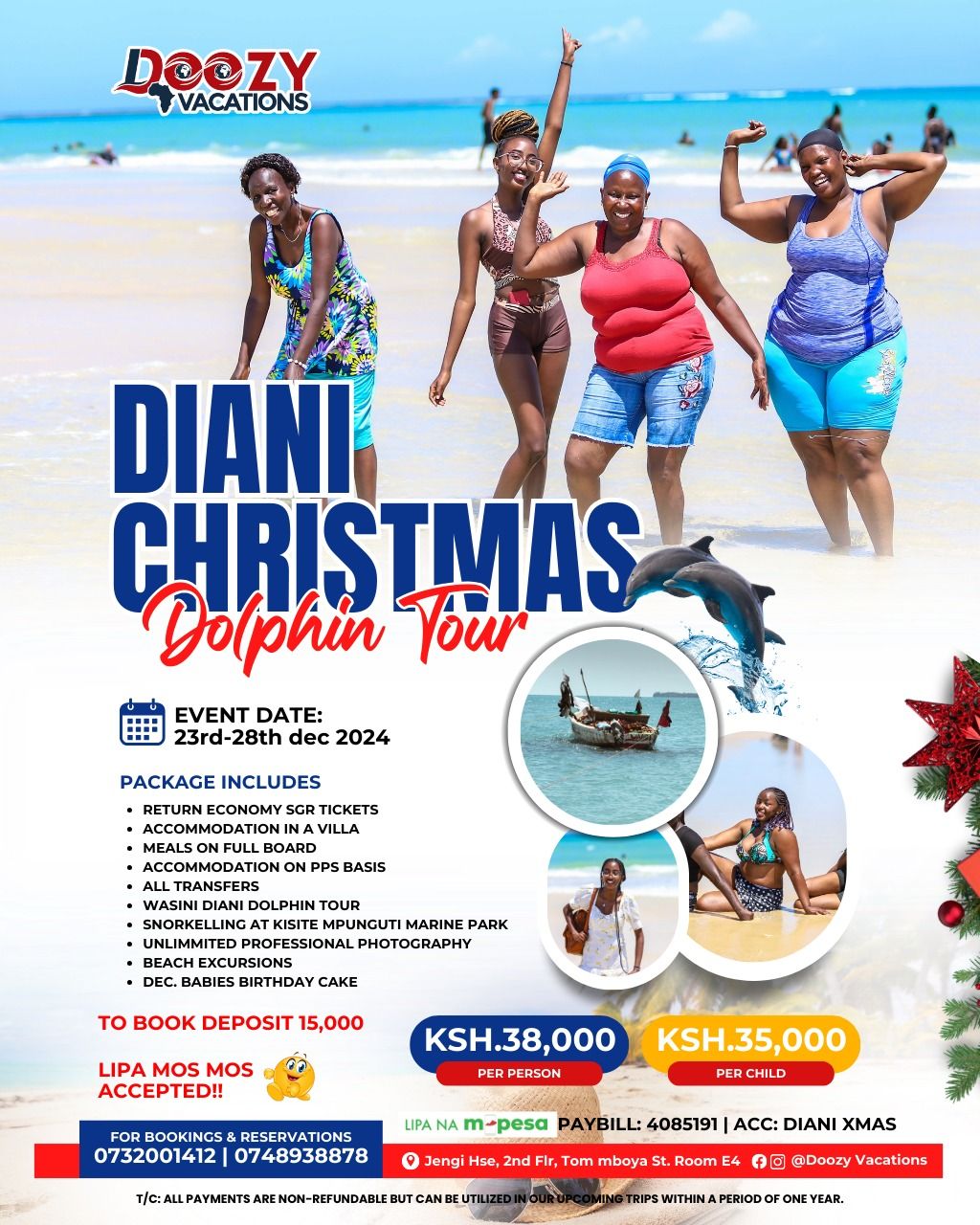 DIANI CHRISTMAS DOLPHIN TOUR\ud83c\udf85\u2728\ud83c\udf7f