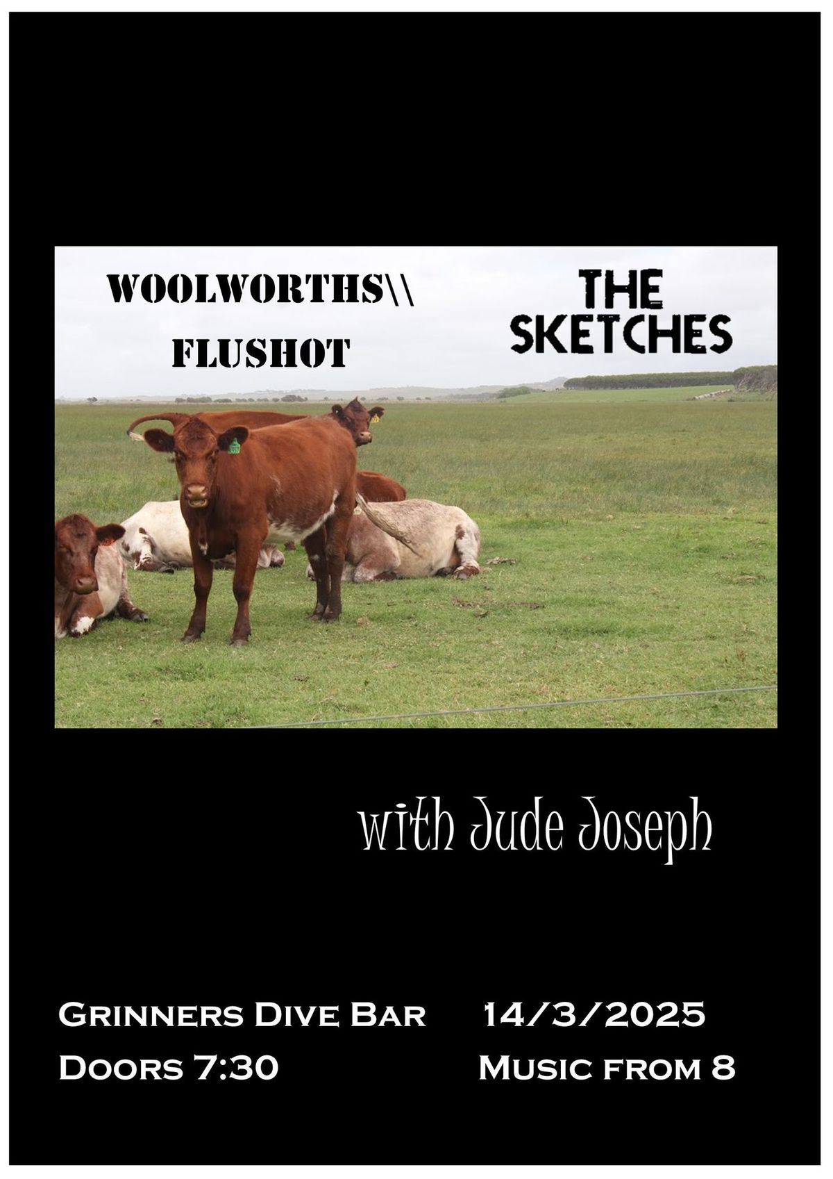 The Sketches, Woolworths\\\\Flushot and Jude Joseph at Grinner's Dive Bar