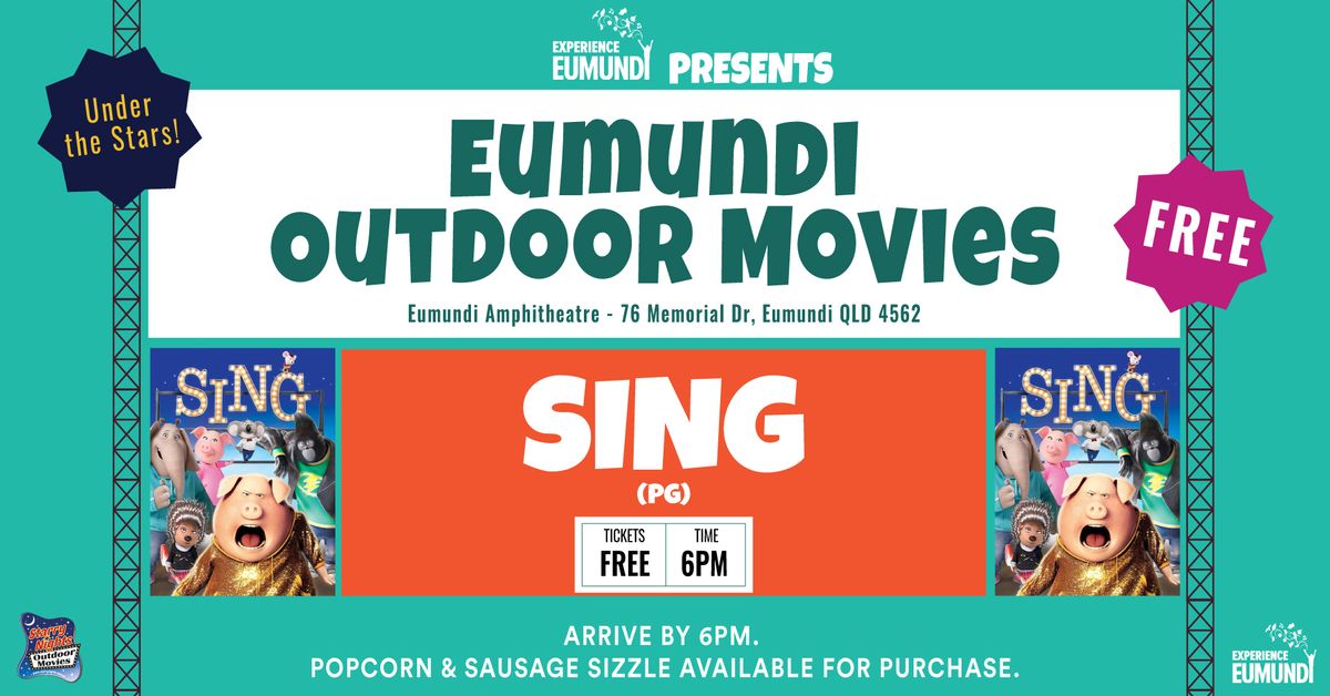 FREE Outdoor Movie Night: SING in Eumundi \ud83c\udf7f\ud83c\udfac