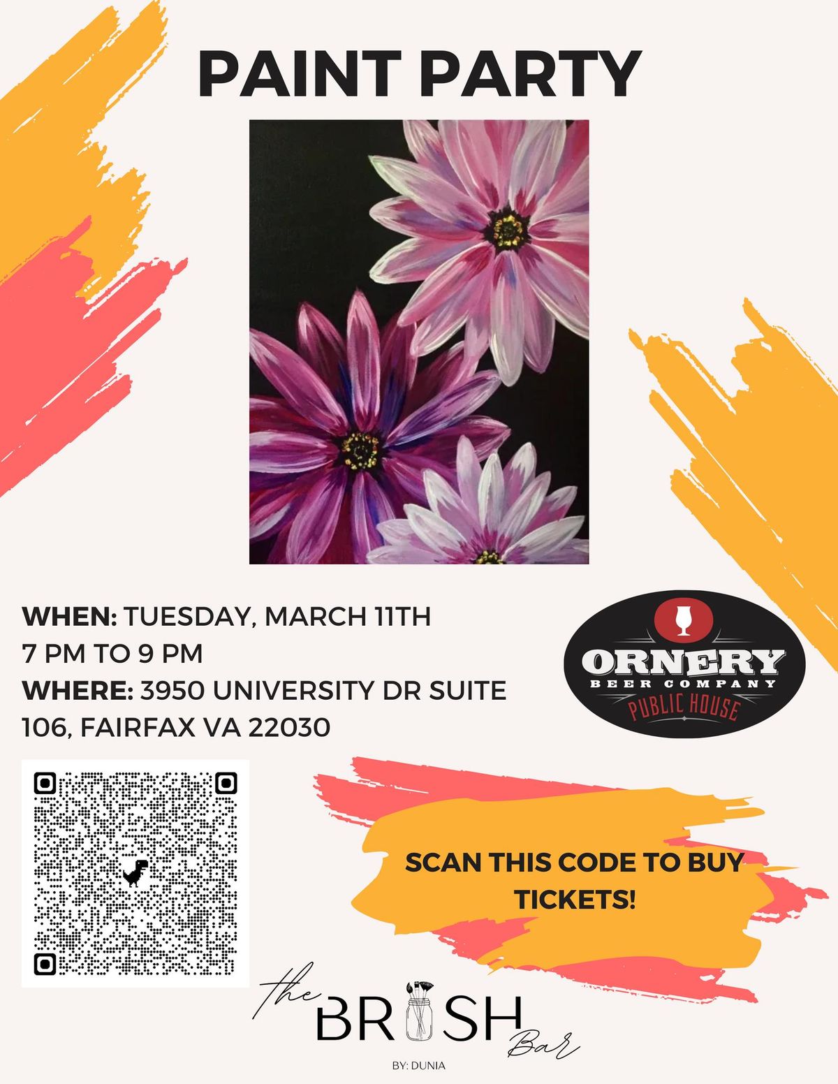 Paint Party at Ornery Beer Company - Fairfax, VA! 