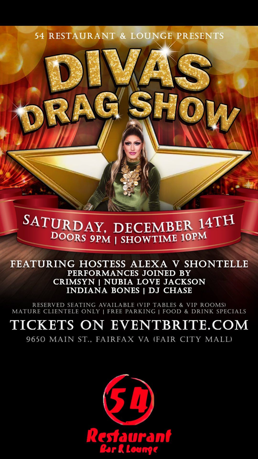 Get ready for a night of DIVAS Drag Show!!!