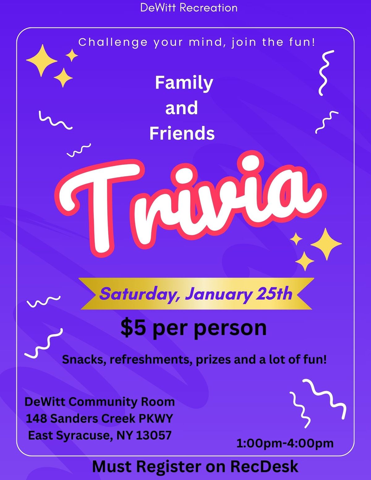 Family and Friends Trivia