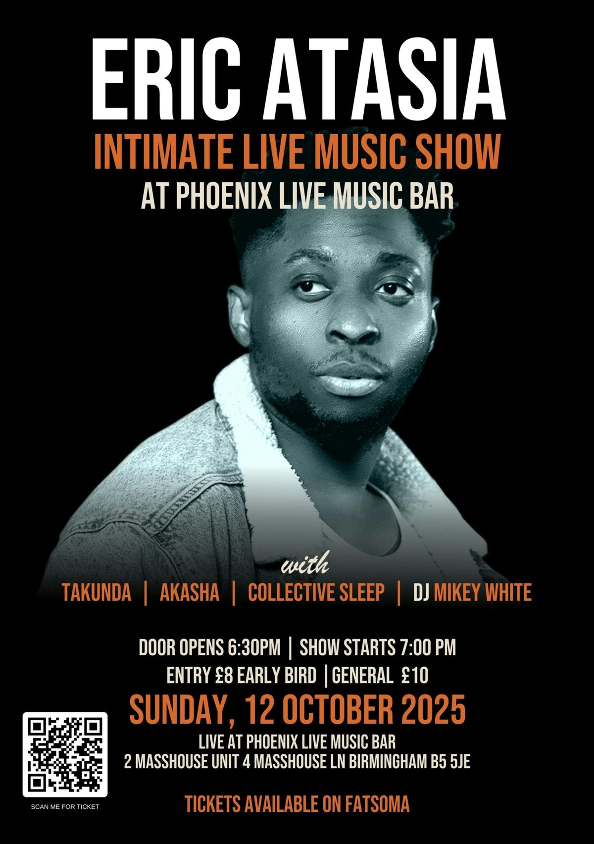 ERIC ATASIA INTIMATE LIVE MUSIC SHOW WITH DJ MIKEY WHITE, TAKUNDA, ANANYA, COLLECTIVE SLEEP