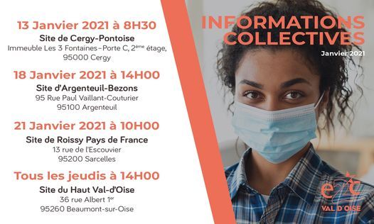 Informations Collectives Janvier 21 Departement Du Val D Oise Cergy Pontoise 28 January 21