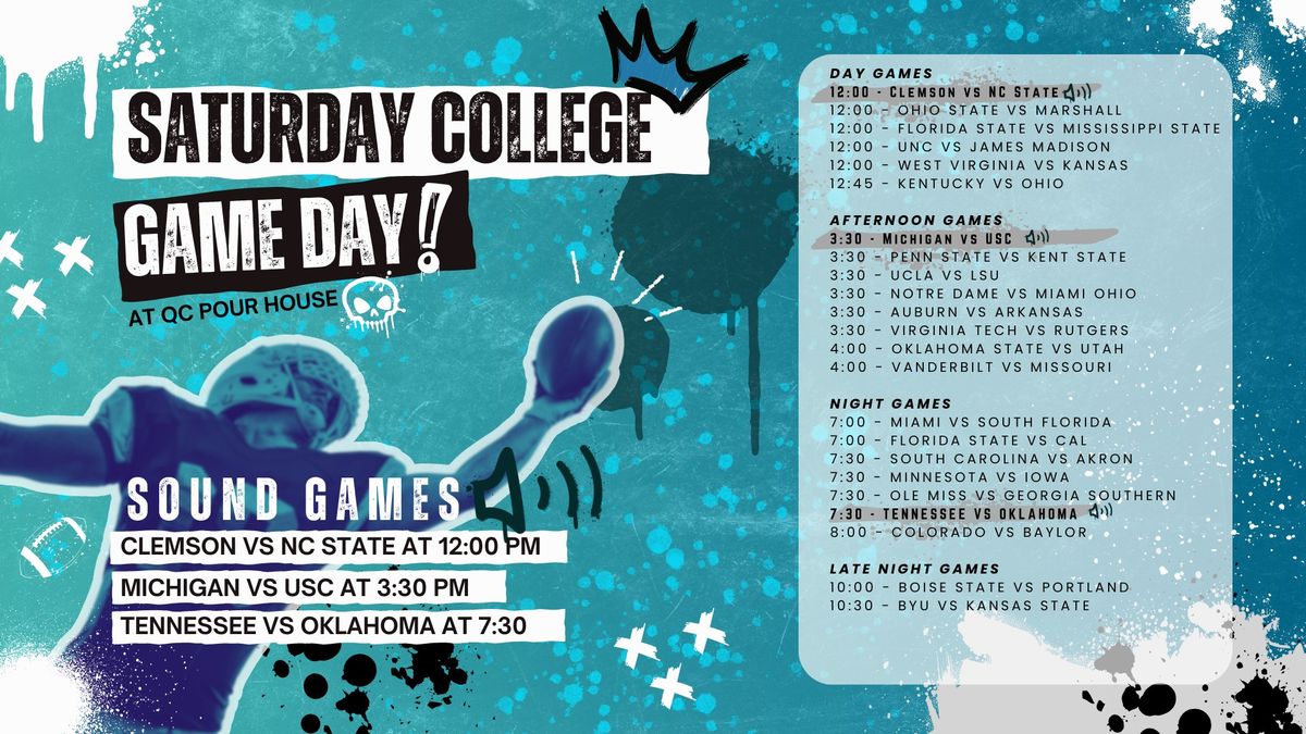 Saturday College Game Day Watch Party