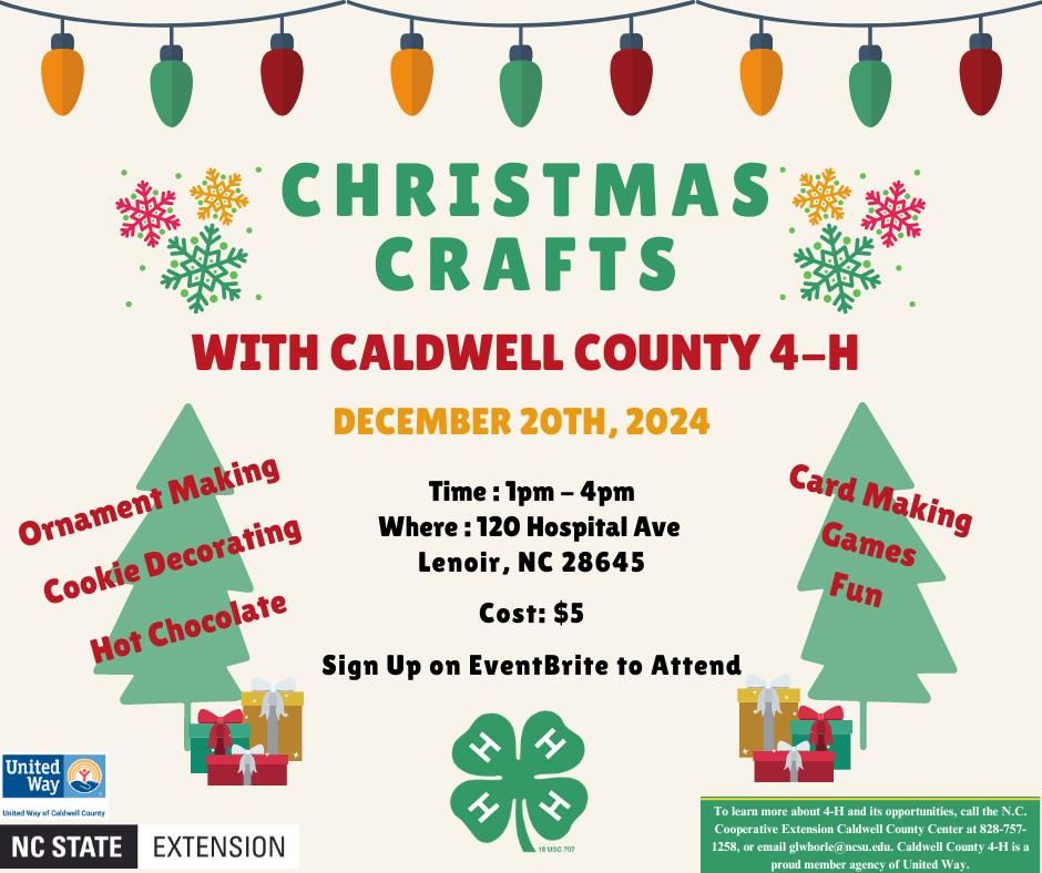 Christmas Crafts with Caldwell County 4-H