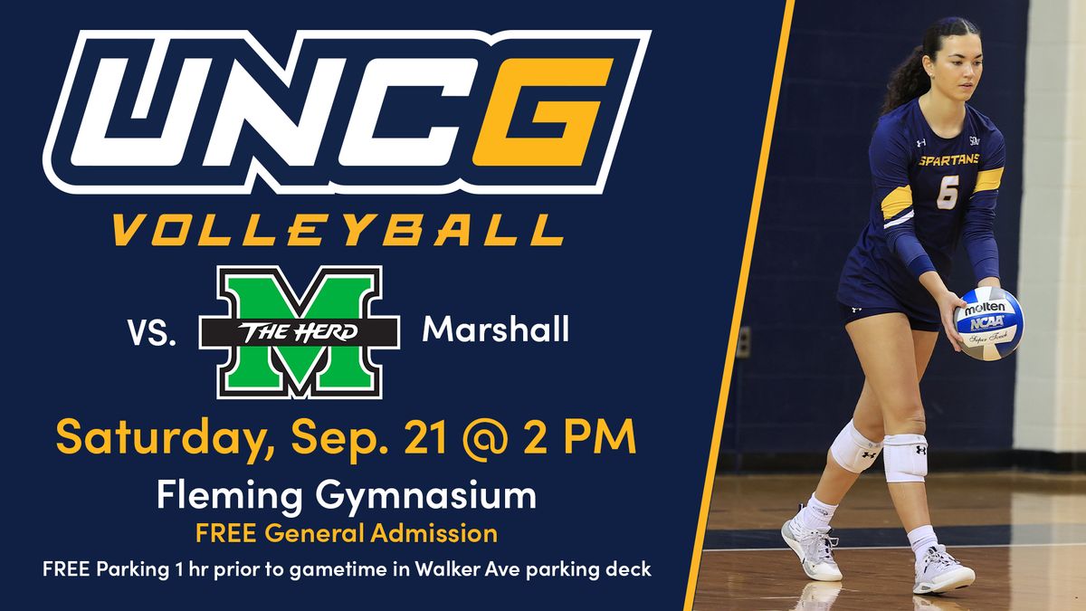 UNCG Spartans Women's Volleyball Vs Marshall Universty Thundering Herd