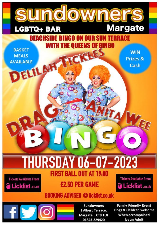 Drag Bingo with Delilah Tickles & Anita Wee