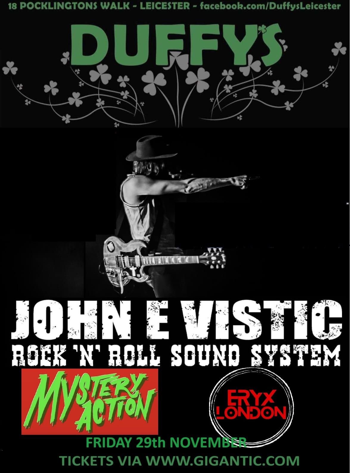 John E Vistic Rock n' Roll Soundsystem MysteryAction + Eryx London