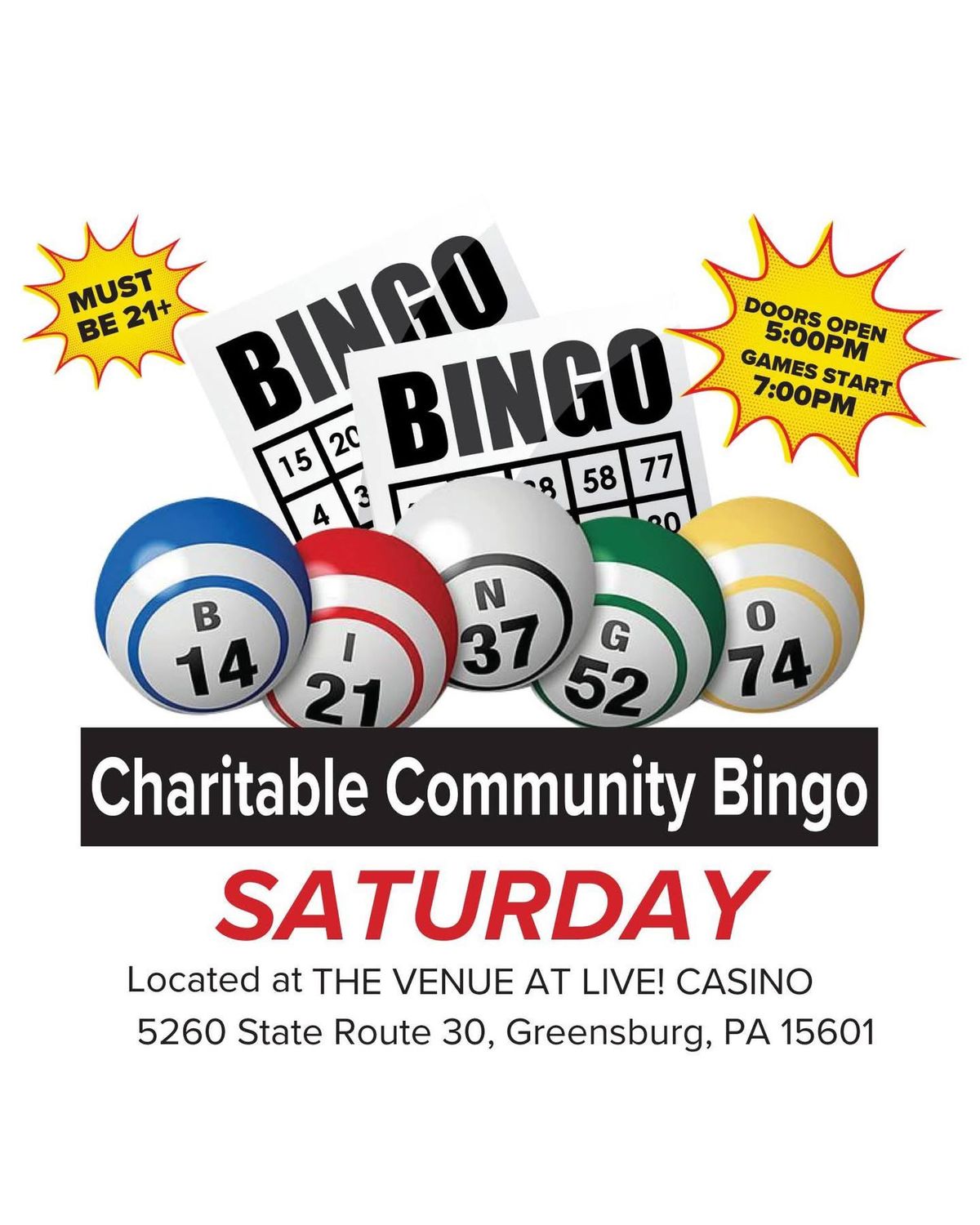 Charitable Community Bingo