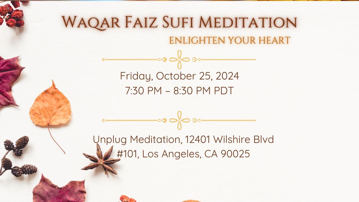 Waqar Faiz Sufi Meditation Los Angeles California