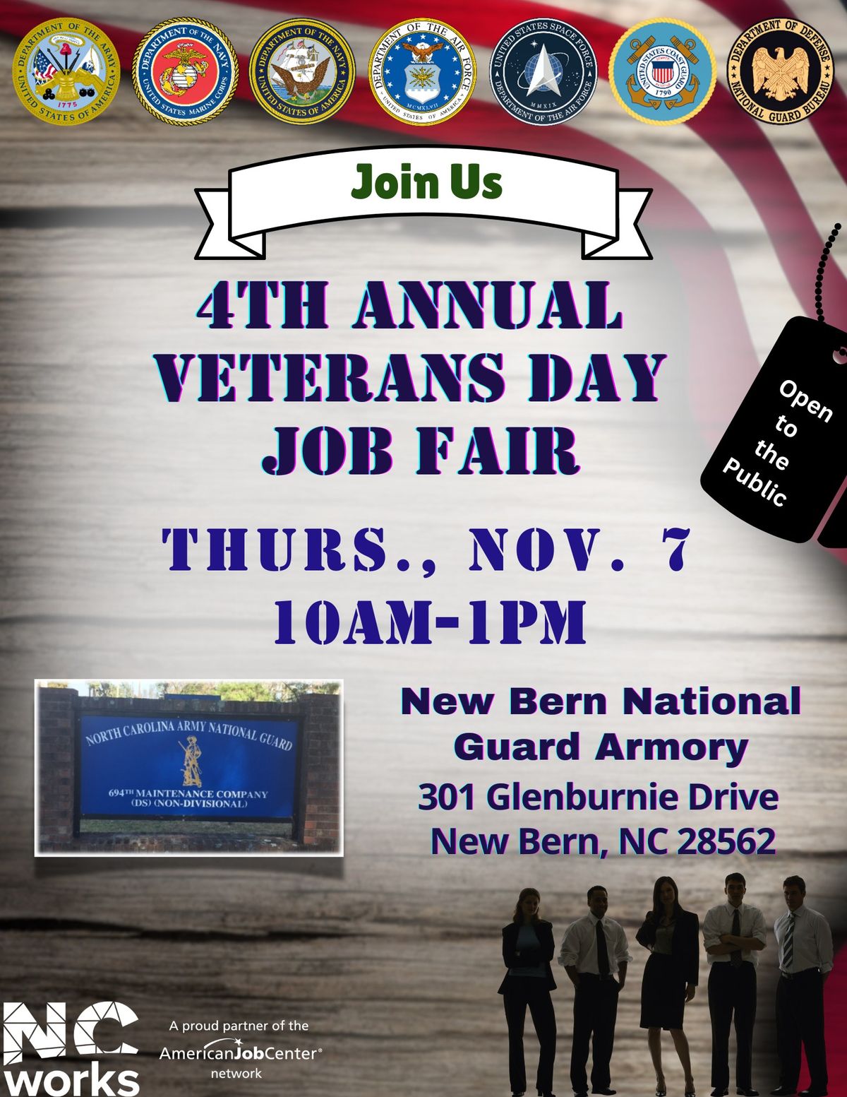 4th Annual Veterans Day Job Fair (Open to the Public)