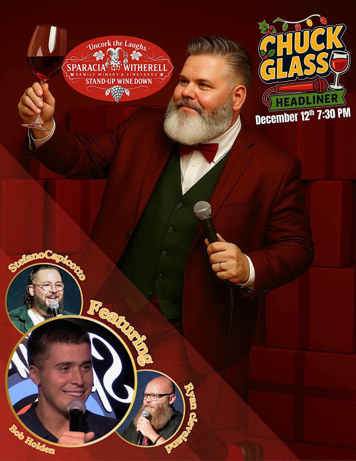 Stnad-Up, Wine Down! With Chuck Glass!