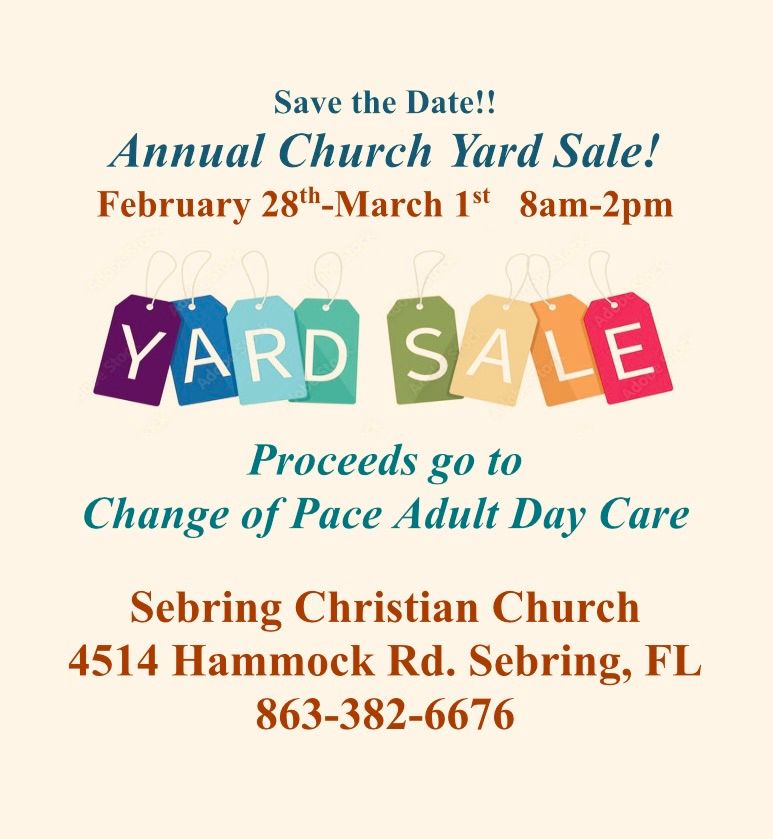 Annual Church Yard Sale! 