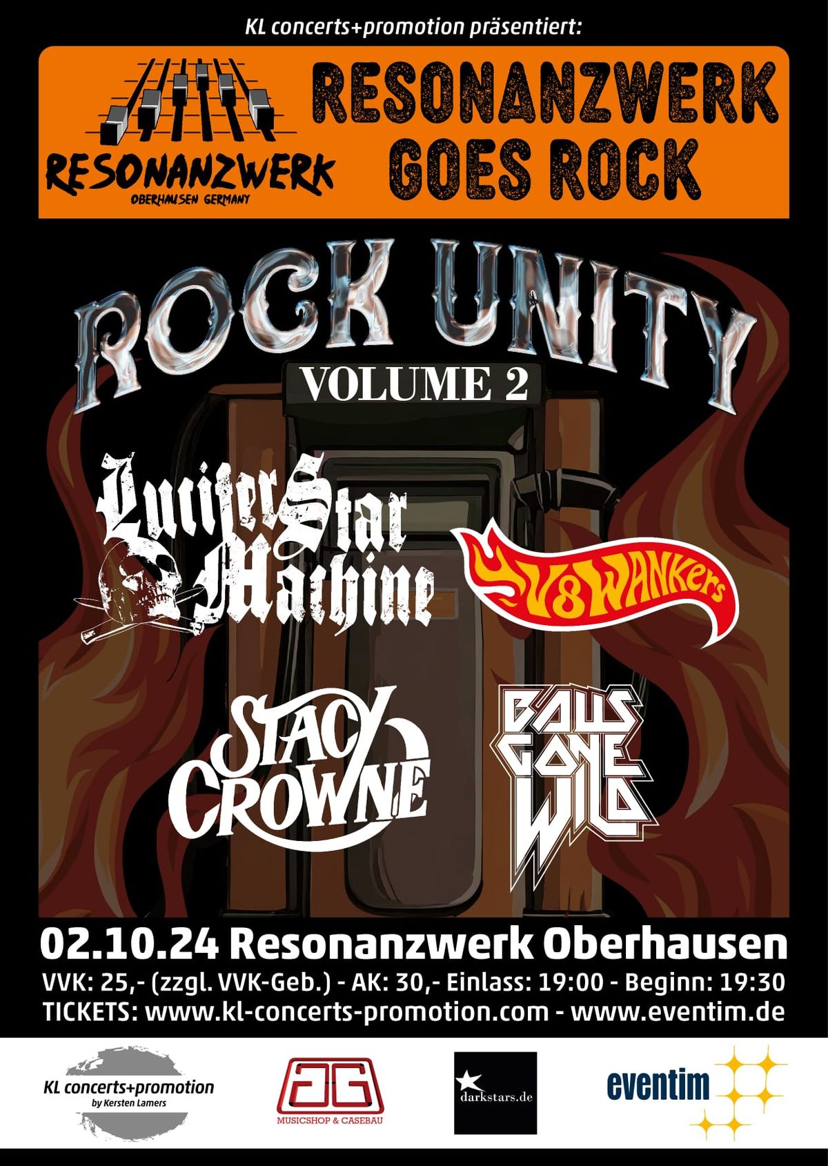 ROCK UNITY Vol. 2 -Lucifer Star Machine - V8Wankers - Balls Gone Wild - Stacy Crowne