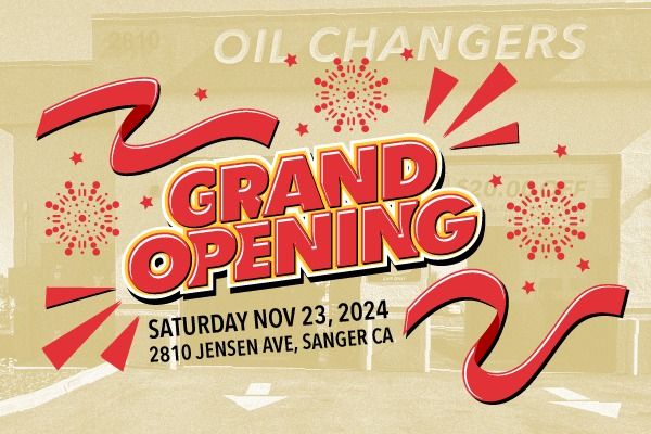 Grand Opening Event | $19.84 Oil Changes, Holiday Photos, Food Truck, Swag