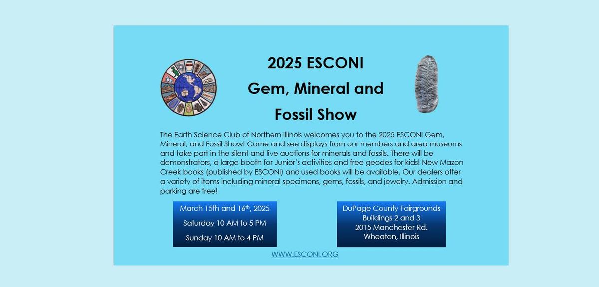 ESCONI 2025 Gem, Mineral, and Fossil Show