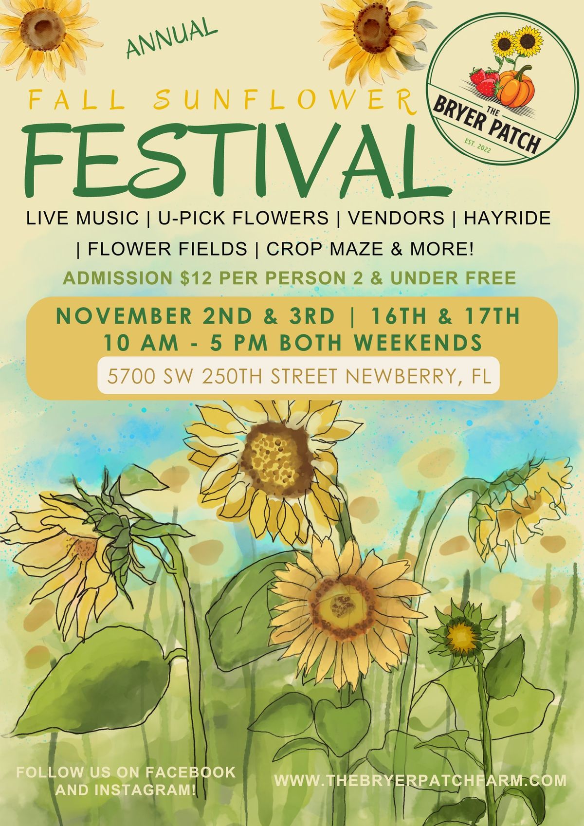 Fall Sunflower Festival at The Bryer Patch