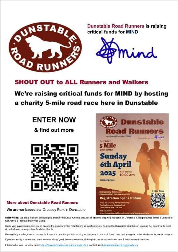 Dunstable Road Runners Charity 5 Mile Race