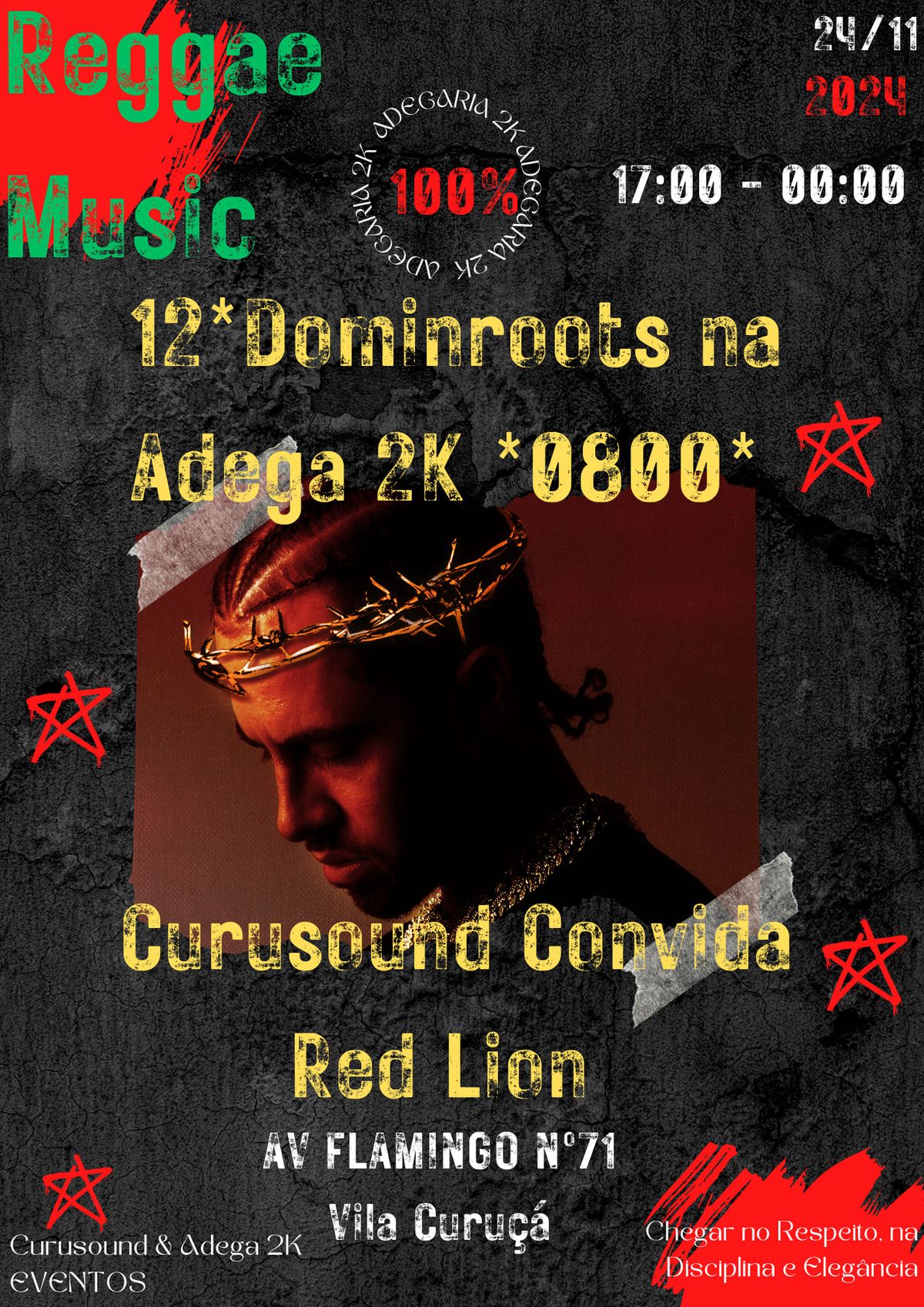 12* DOMINROOTS DO ANO NA ADEGA 2K CURUSOUND CONVIDA RED LION S.S *0800* 