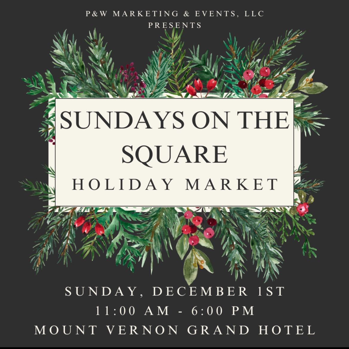 Sundays on the Square Holiday Market