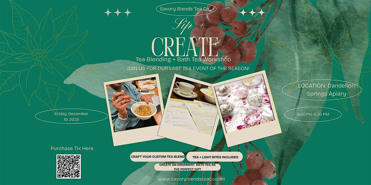 Sip + Create Tea Workshop