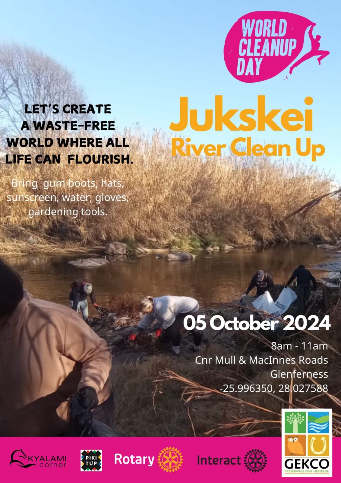 World Clean up day - Jukskei River clean up