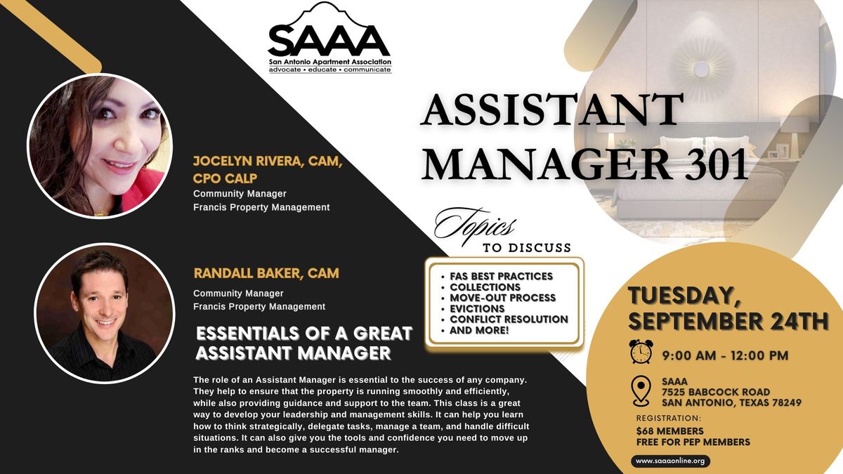 Assistant Manager 301