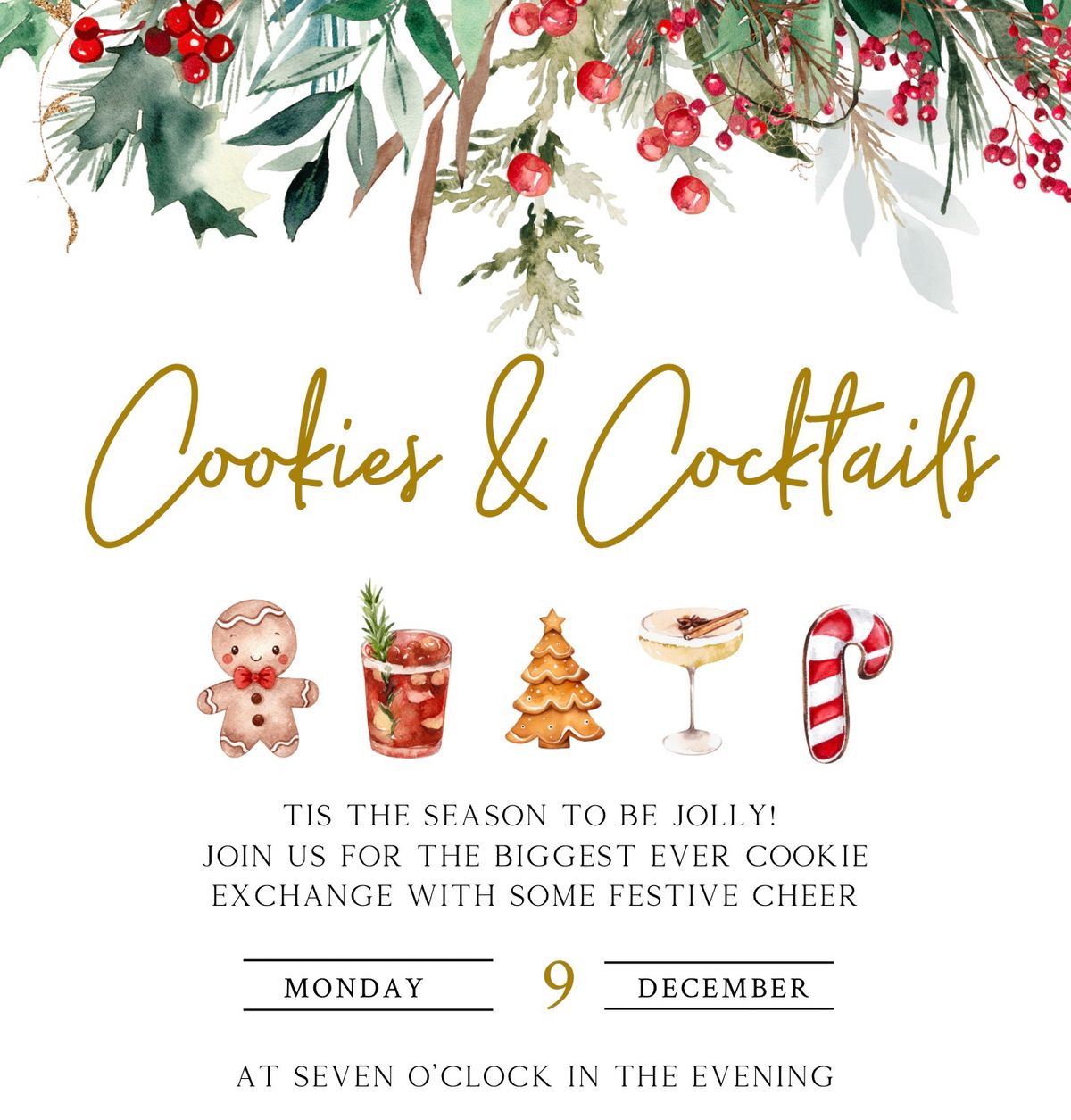 Cookies and Cocktails Cookie Exchange