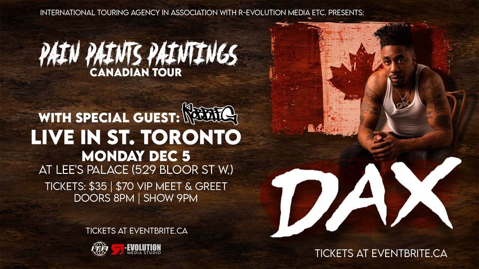 DAX Live in Toronto December 5th at Lee's Palace