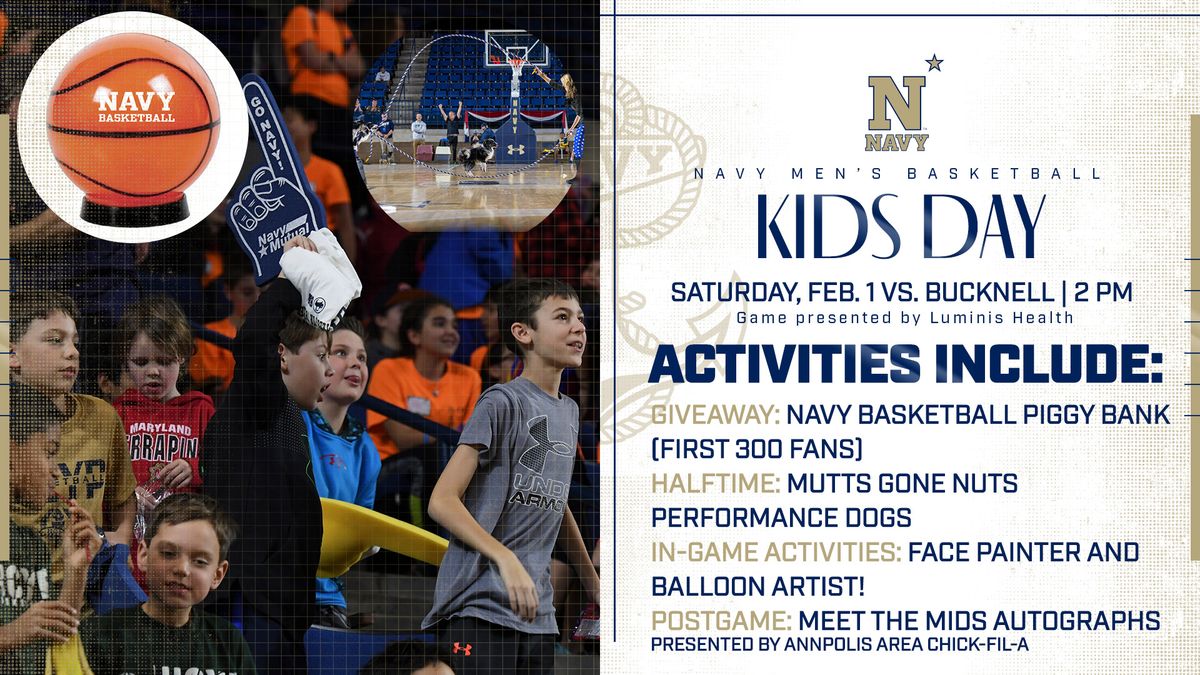 Navy Men's Basketball Kids Day